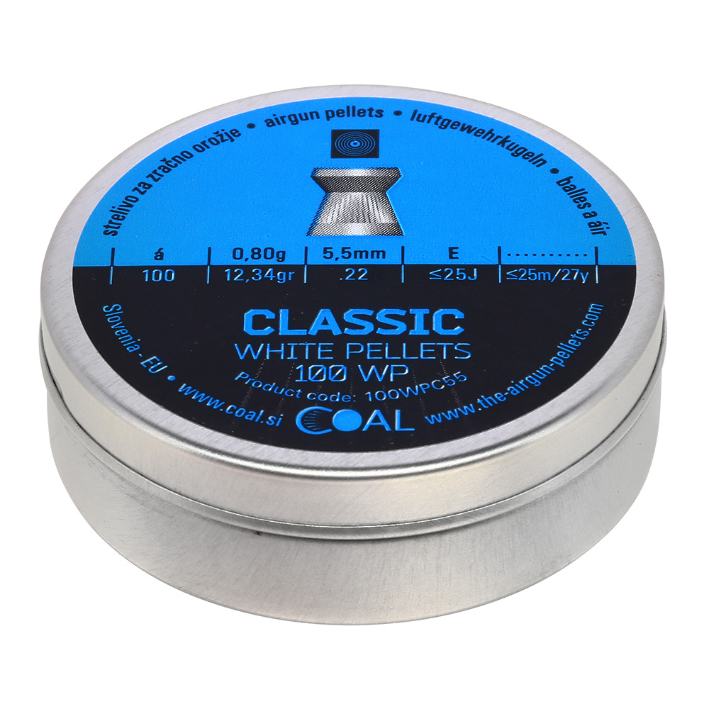 Coal White Pellets Classic Flachkopf-Diabolos Kal. 5,5mm 100er Dose Bild 1