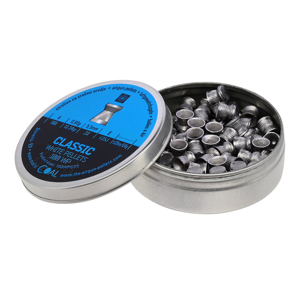 Coal White Pellets Classic Flachkopf-Diabolos Kal. 5,5mm 100er Dose Bild 2