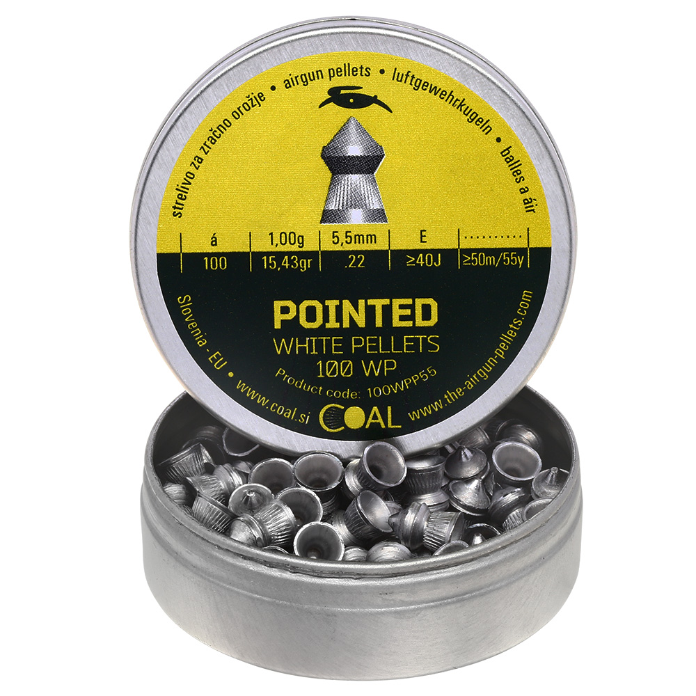 Coal Spitzkopf-Diabolos Pointed White Pellets Kal. 5,5mm 100er Dose