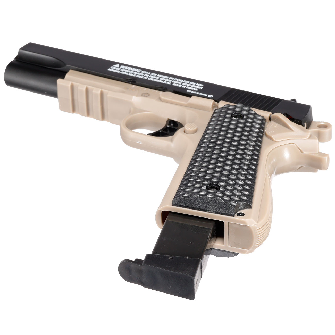 Crosman Classic 1911 Kit Federdruck Luftpistole Kal. 4,5 mm BB dark earth inkl. Zielscheibe und BBs Bild 5