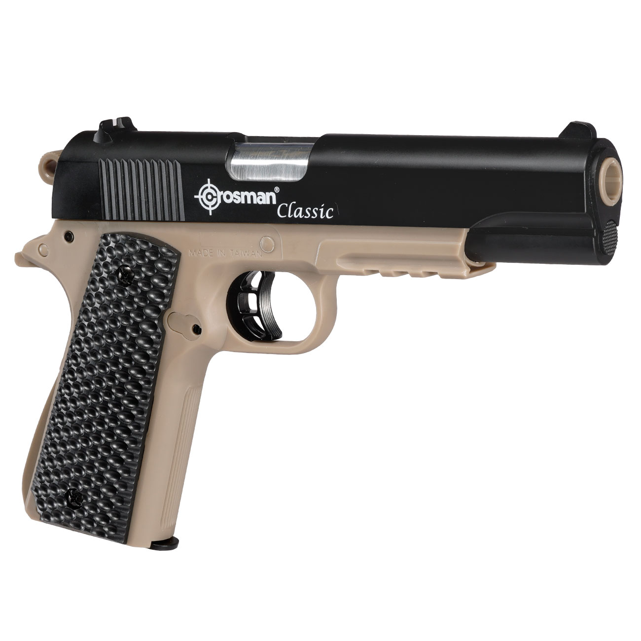 Crosman Classic 1911 Kit Federdruck Luftpistole Kal. 4,5 mm BB dark earth inkl. Zielscheibe und BBs Bild 7