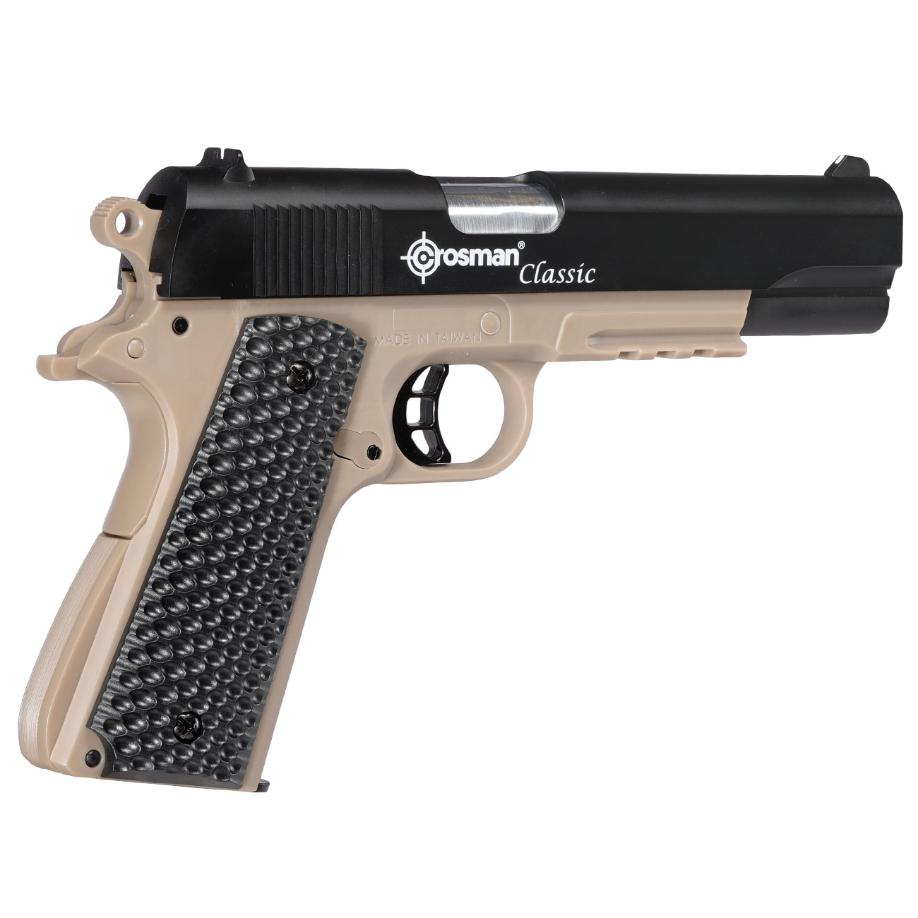 Crosman Classic 1911 Kit Federdruck Luftpistole Kal. 4,5 mm BB dark earth inkl. Zielscheibe und BBs Bild 8
