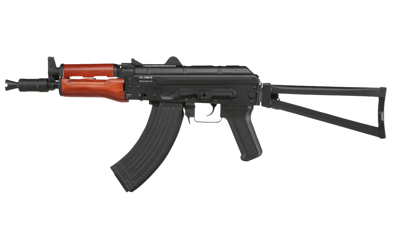 Kalashnikov AKS74U 4,5mm BB CO2 Luftgewehr Vollmetall mit Klappschaft
