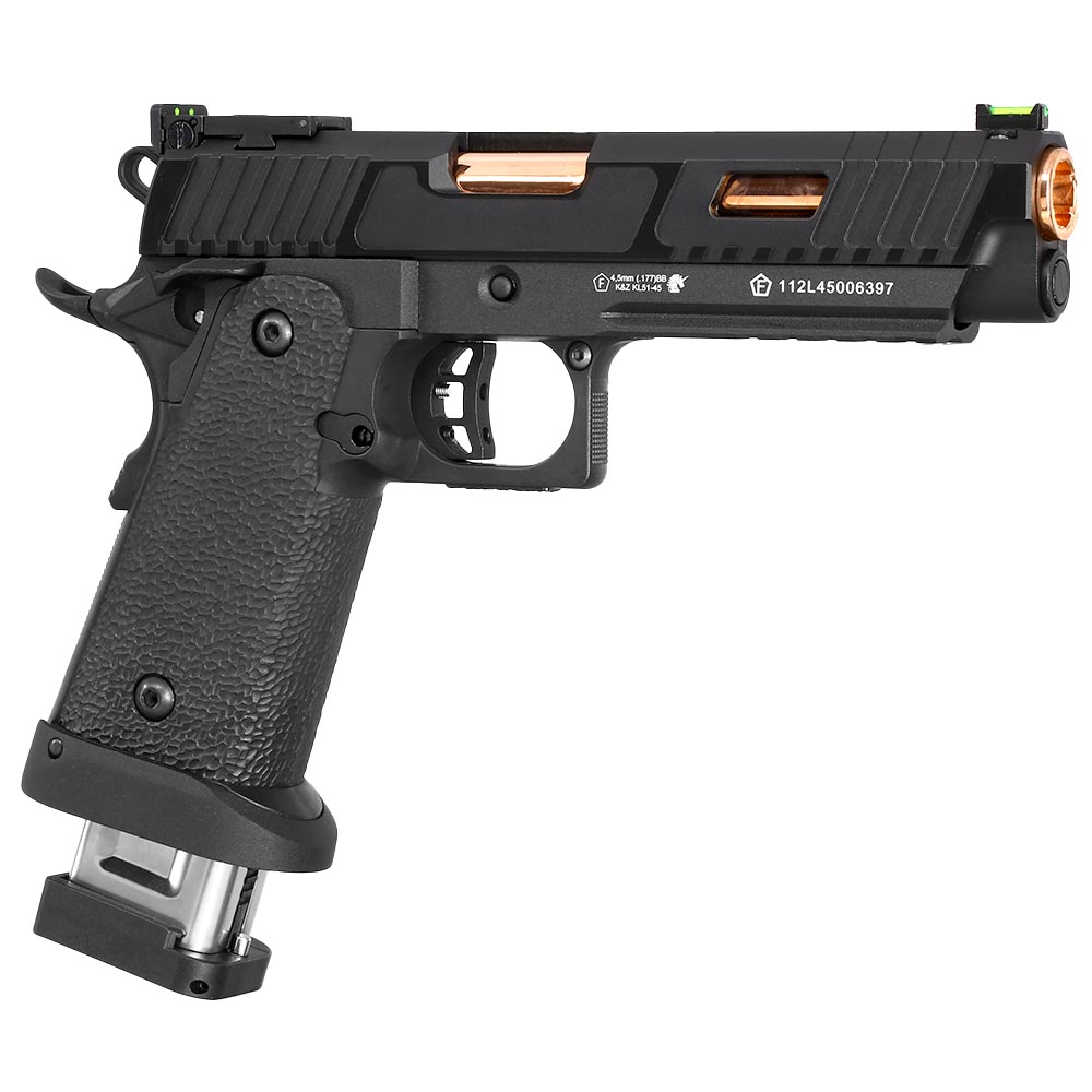 KLI Hi-Capa 5.1 Baba Yaga Beta CO2 Luftpistole Kal. 4,5 mm BB Vollmetall Blowback schwarz Bild 7