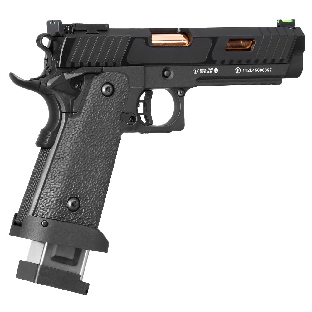 KLI Hi-Capa 5.1 Baba Yaga Beta CO2 Luftpistole Kal. 4,5 mm BB Vollmetall Blowback schwarz Bild 8