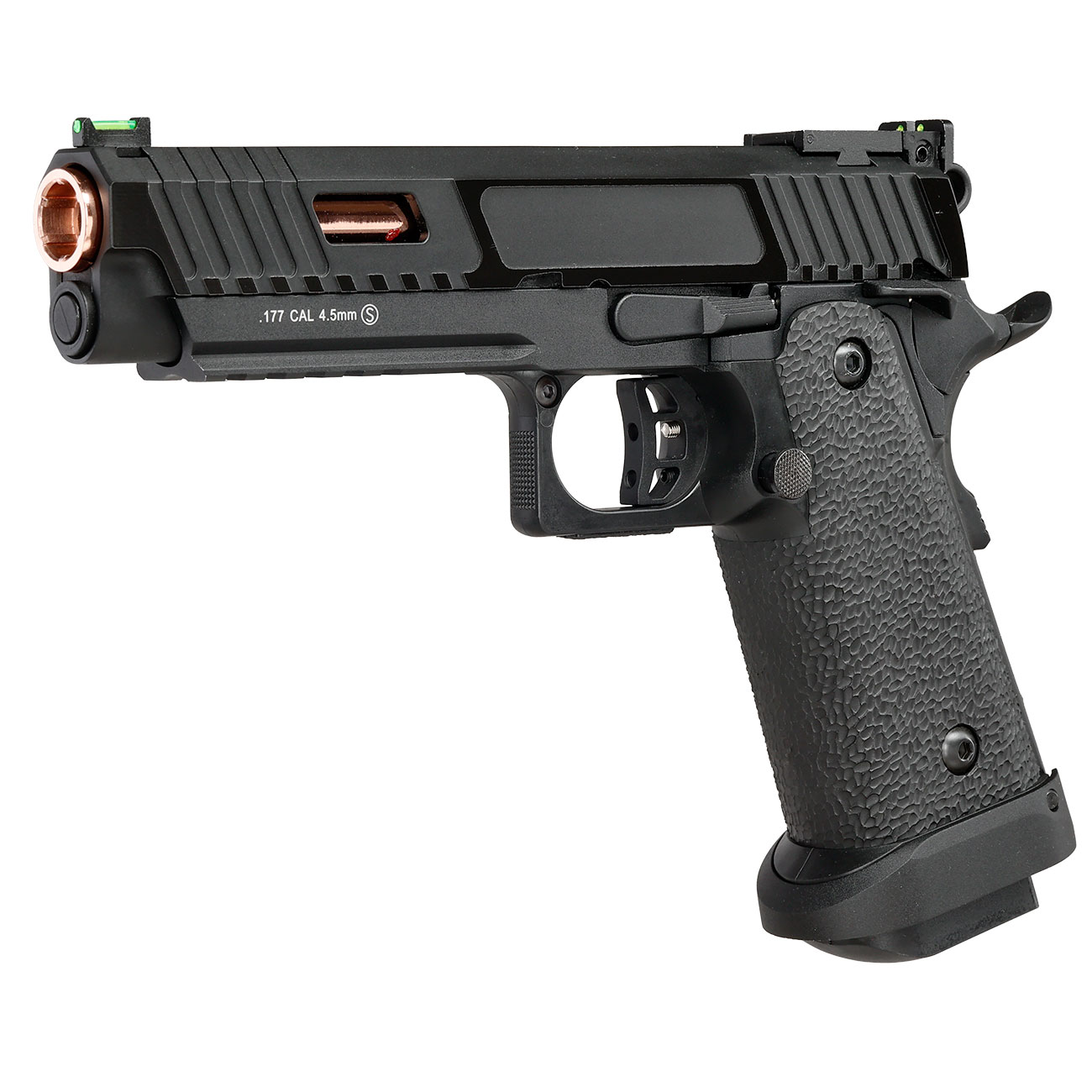 KLI Hi-Capa 5.1 Baba Yaga Beta CO2 Luftpistole Kal. 4,5 mm BB Vollmetall Blowback schwarz Bild 2