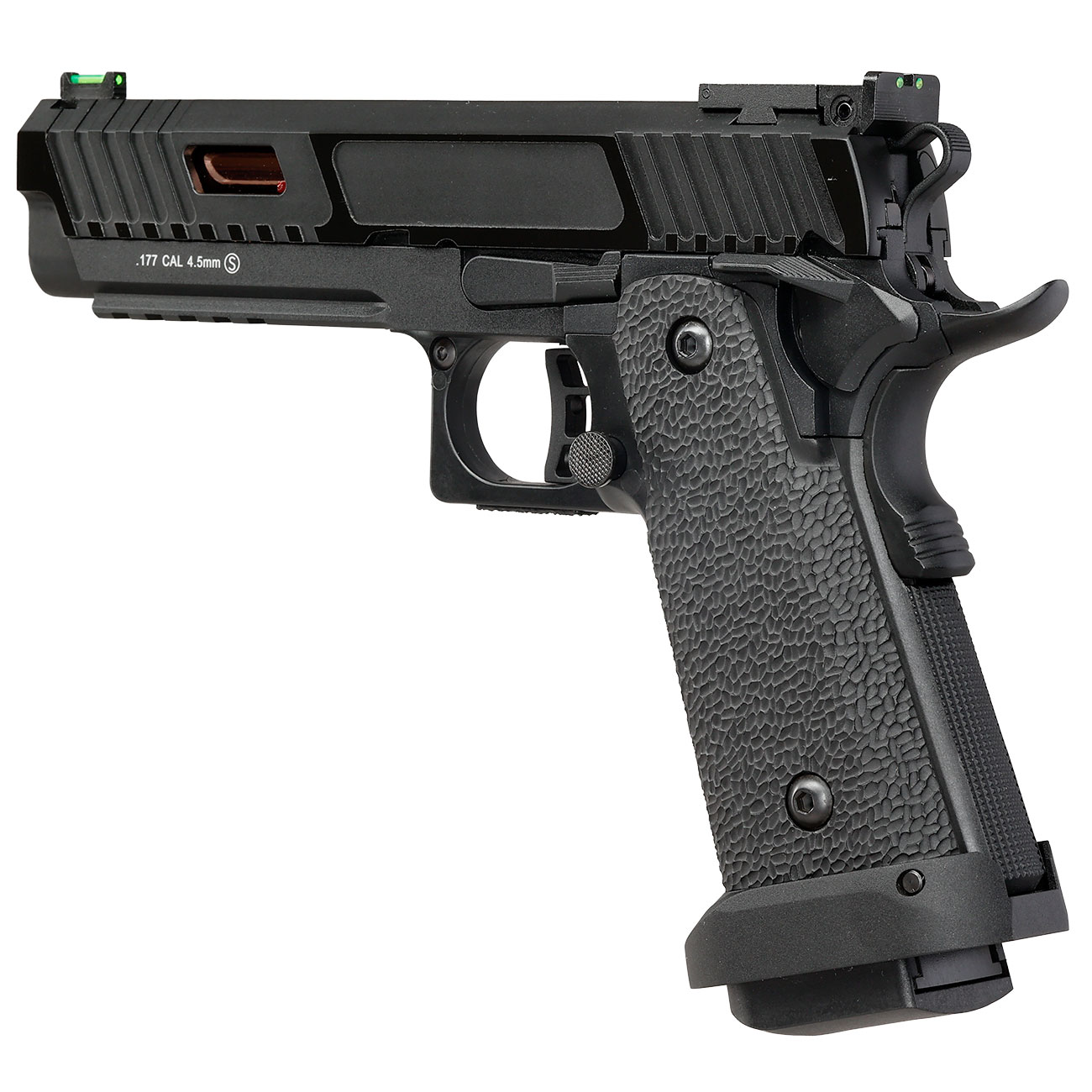 KLI Hi-Capa 5.1 Baba Yaga Beta CO2 Luftpistole Kal. 4,5 mm BB Vollmetall Blowback schwarz Bild 4