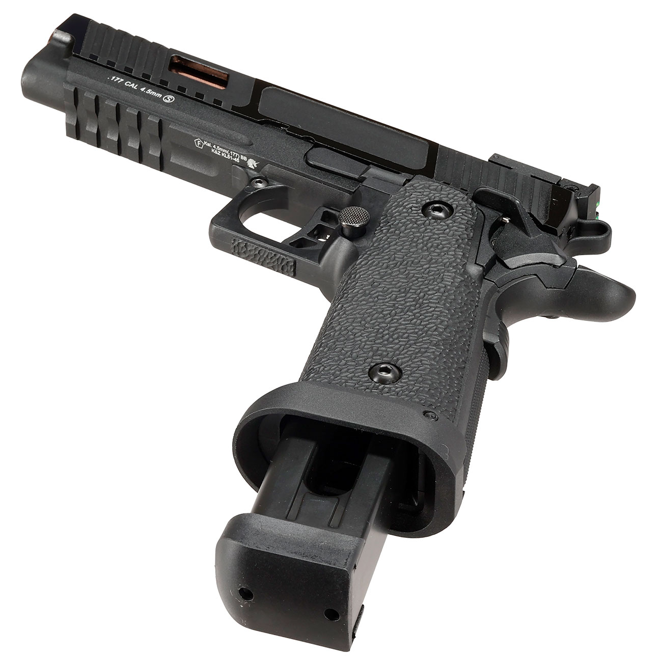 KLI Hi-Capa 5.1 Baba Yaga Beta CO2 Luftpistole Kal. 4,5 mm BB Vollmetall Blowback schwarz Bild 6