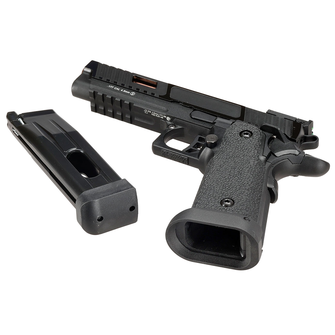 KLI Hi-Capa 5.1 Baba Yaga Beta CO2 Luftpistole Kal. 4,5 mm BB Vollmetall Blowback schwarz Bild 7