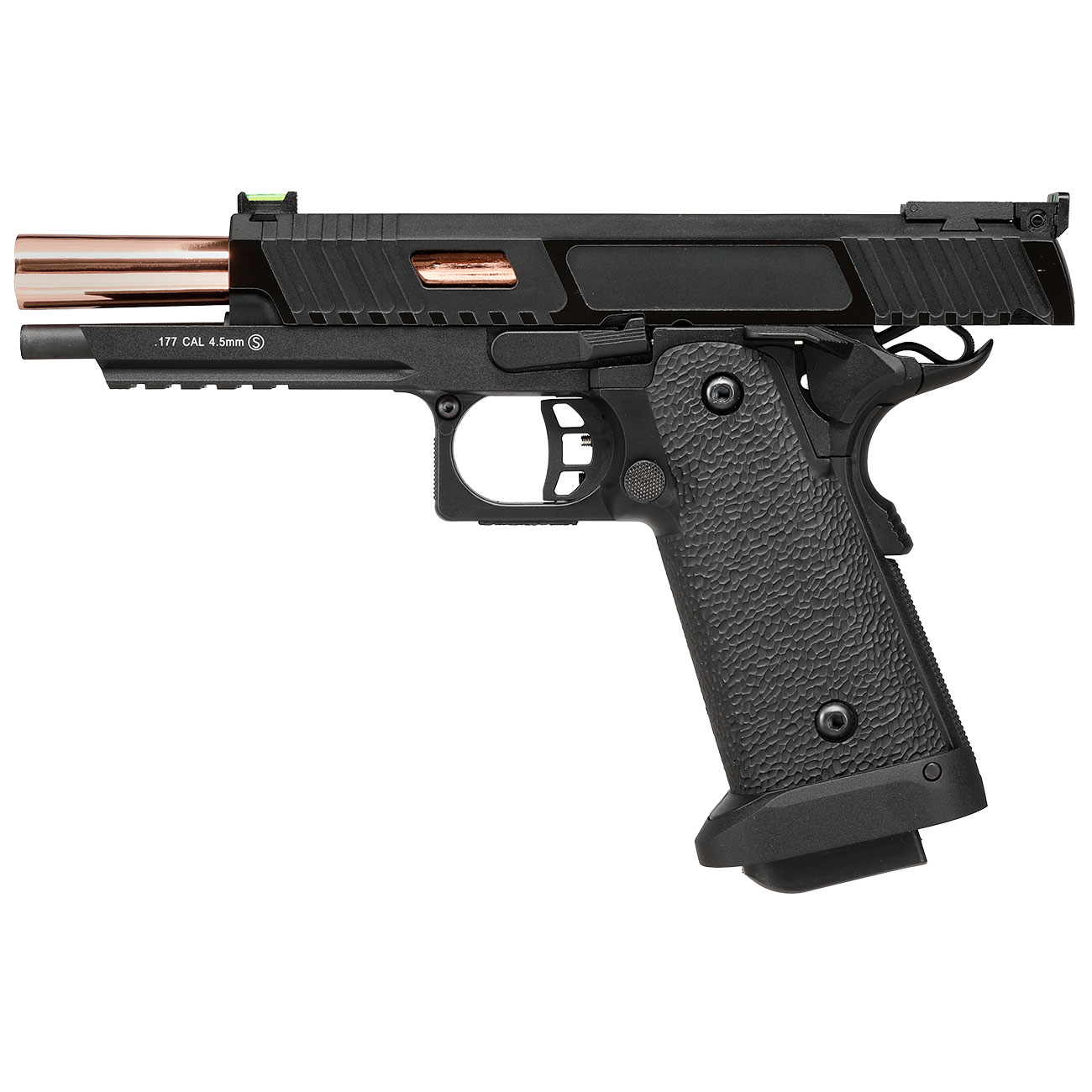 KLI Hi-Capa 5.1 Baba Yaga Beta CO2 Luftpistole Kal. 4,5 mm BB Vollmetall Blowback schwarz Bild 9