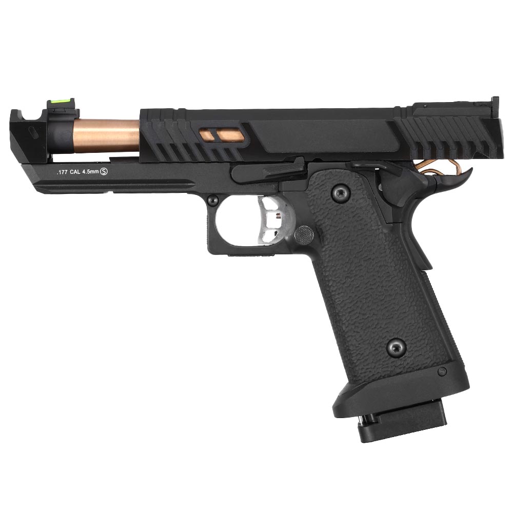 KLI Hi-Capa 4.3 Night Viper CO2 Luftpistole Kal. 4,5 mm BB Blowback Vollmetall schwarz Bild 6