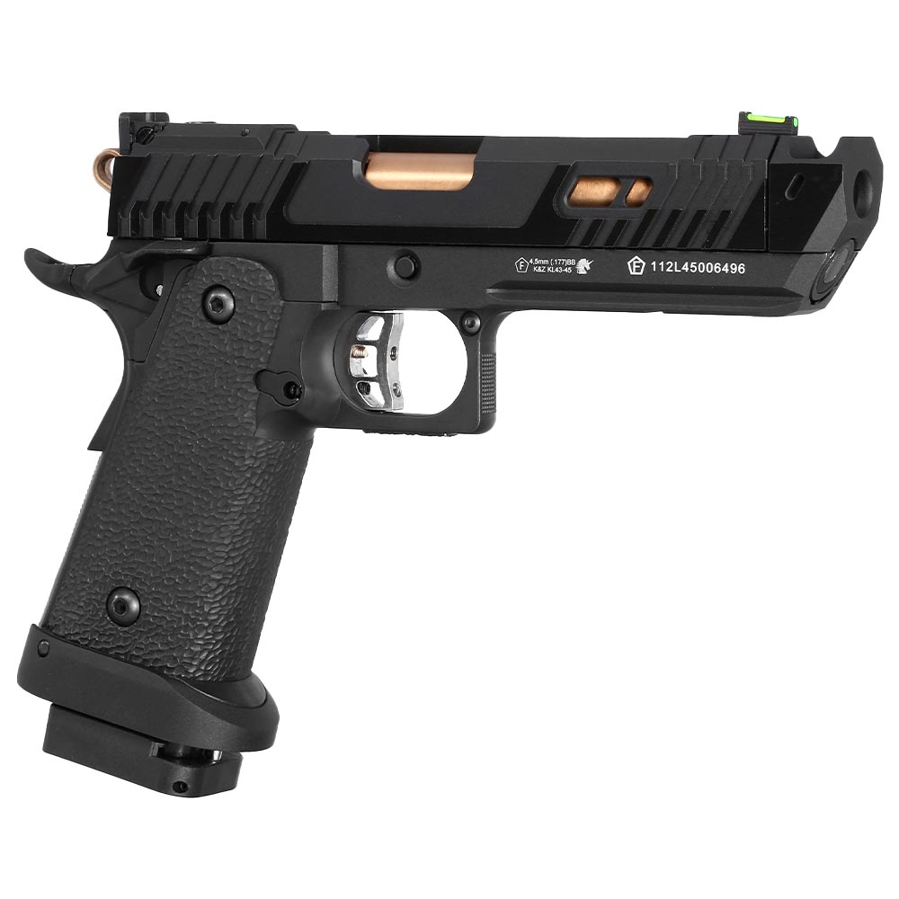 KLI Hi-Capa 4.3 Night Viper CO2 Luftpistole Kal. 4,5 mm BB Blowback Vollmetall schwarz Bild 7