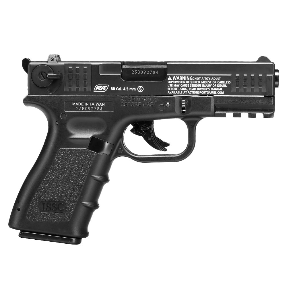 ASG ISSC M22 CO2 Luftpistole Kal. 4,5mm BB Non Blowback Metallschlitten schwarz Bild 3