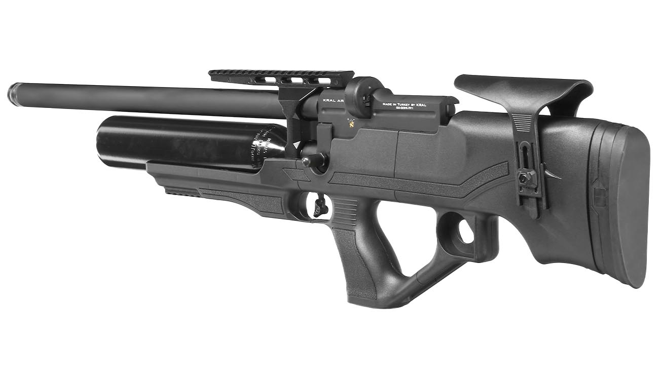 Kral Arms Puncher Knight S Pressluftgewehr Kal. 5,5 mm Diabolo schwarz inkl. Zubehr und Transportkoffer Bild 2