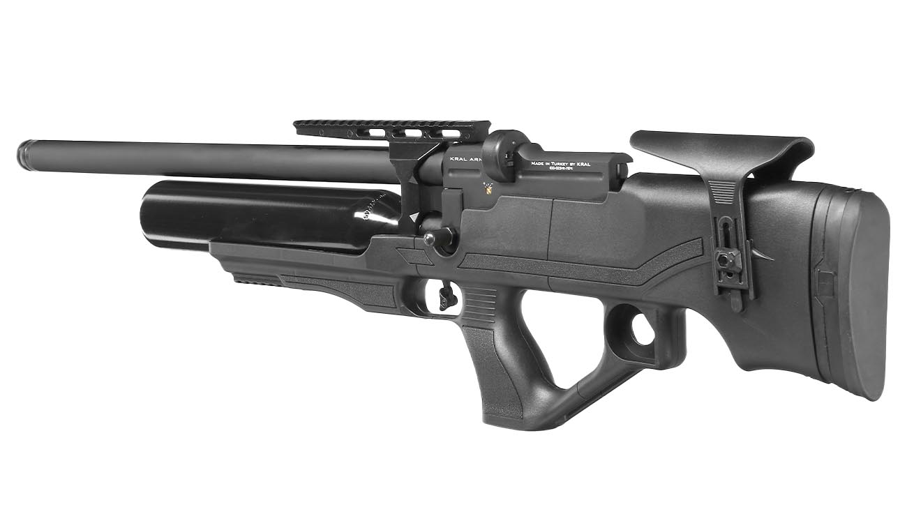 Kral Arms Puncher Knight S Pressluftgewehr Kal. 4,5 mm Diabolo schwarz inkl. Zubehr und Transportkoffer Bild 2