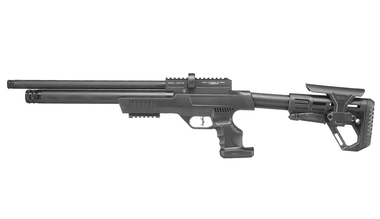 Kral Arms Puncher NP-03 Pressluftgewehr Kal. 5,5 mm Diabolo schwarz inkl. 2 x Magazine, One-Shot-Tray und Quickfill-Adapter