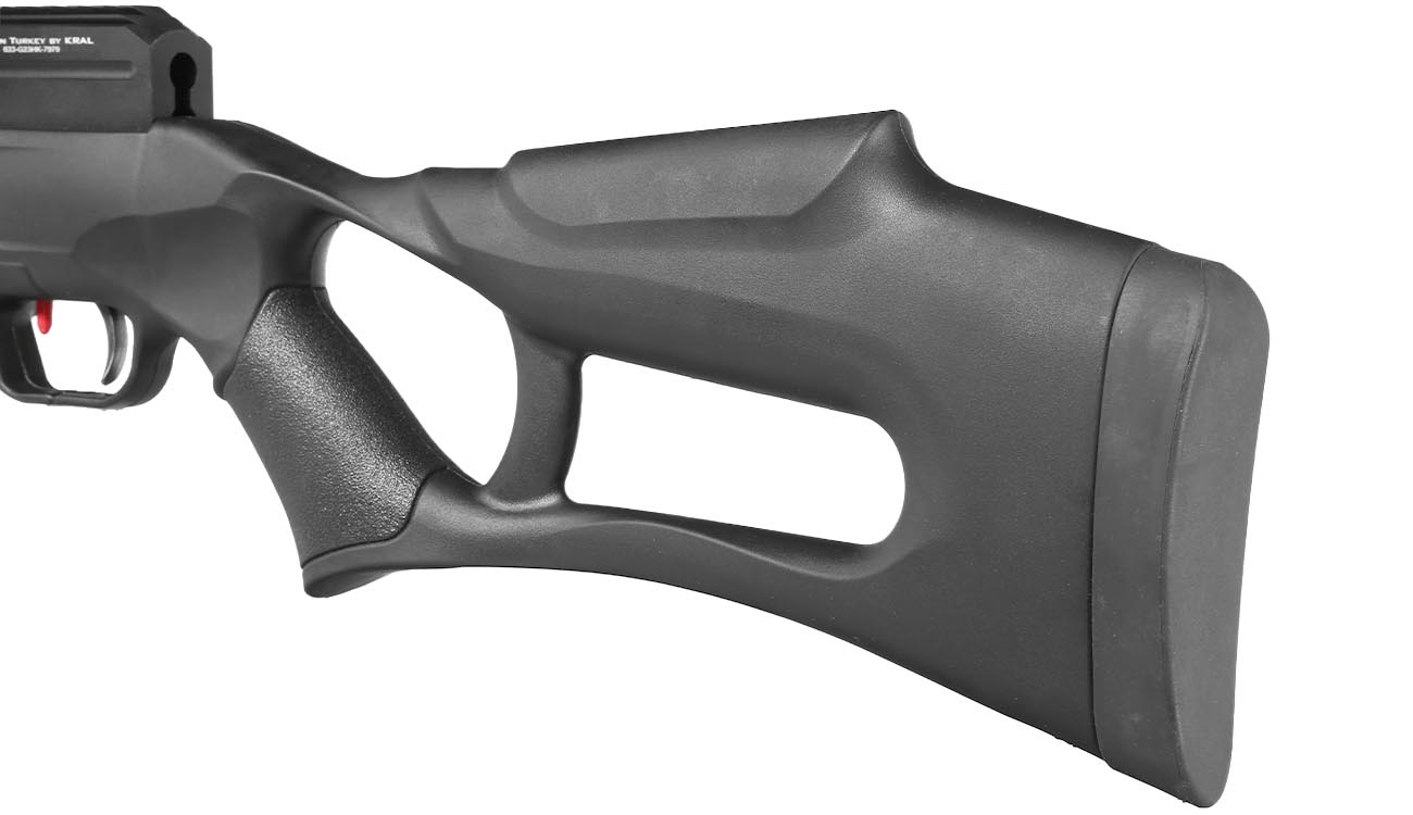 Kral Arms Puncher Nish S Pressluftgewehr Kal. 5,5 mm Diabolo schwarz inkl. 2 x Magazine, One-Shot-Tray und Quickfill-Adapter Bild 7