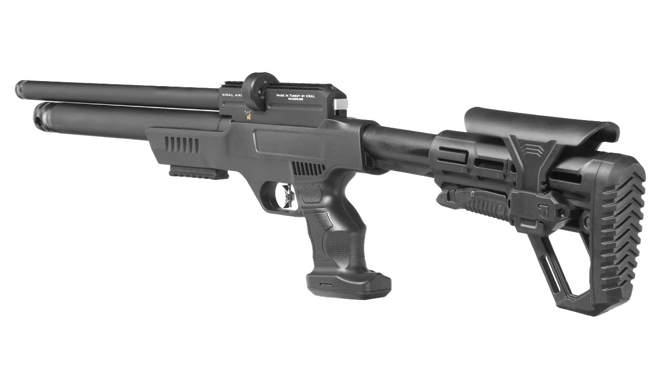 Kral Arms Puncher NP-03 Pressluftgewehr Kal. 4,5 mm Diabolo schwarz inkl. 2 x Magazine, One-Shot-Tray und Quickfill-Adapter Bild 2