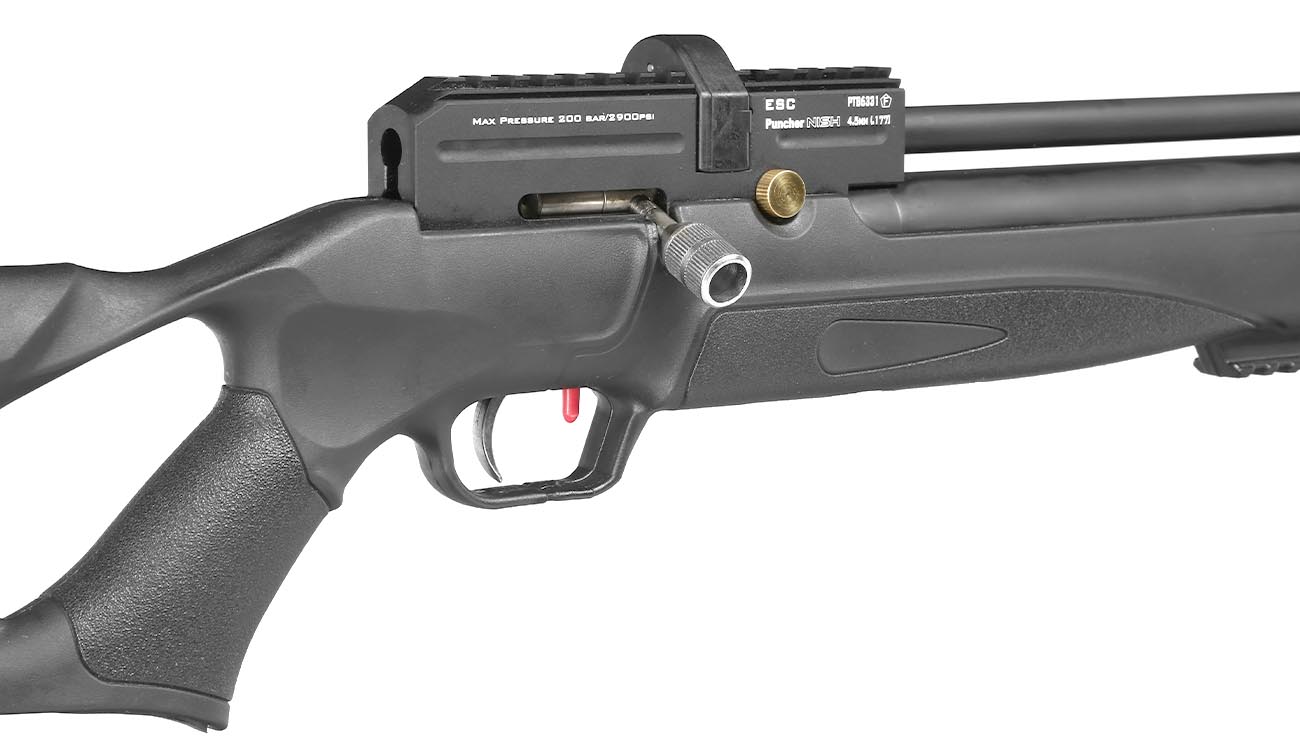 Kral Arms Puncher Nish S Pressluftgewehr Kal. 4,5 mm Diabolo schwarz inkl. 2 x Magazine, One-Shot-Tray und Quickfill-Adapter Bild 6