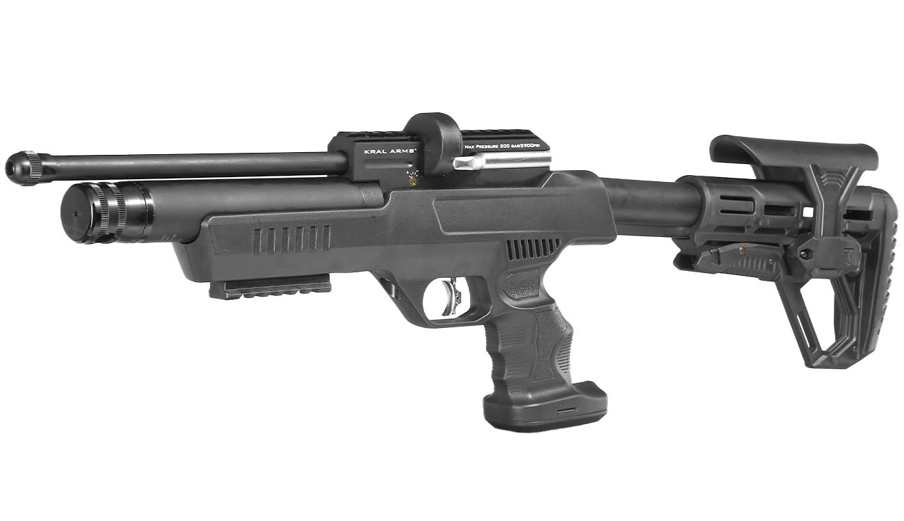 Kral Arms Puncher NP-01 Pressluftpistole Kal. 5,5 mm Diabolo schwarz inkl. Transportkoffer, 2 x Magazine, One-Shot-Tray und Quic Bild 1