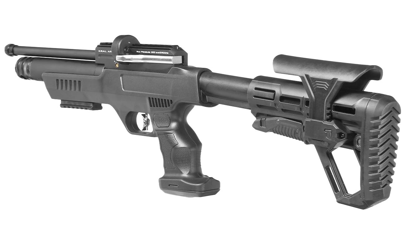 Kral Arms Puncher NP-01 Pressluftpistole Kal. 5,5 mm Diabolo schwarz inkl. Transportkoffer, 2 x Magazine, One-Shot-Tray und Quic Bild 2