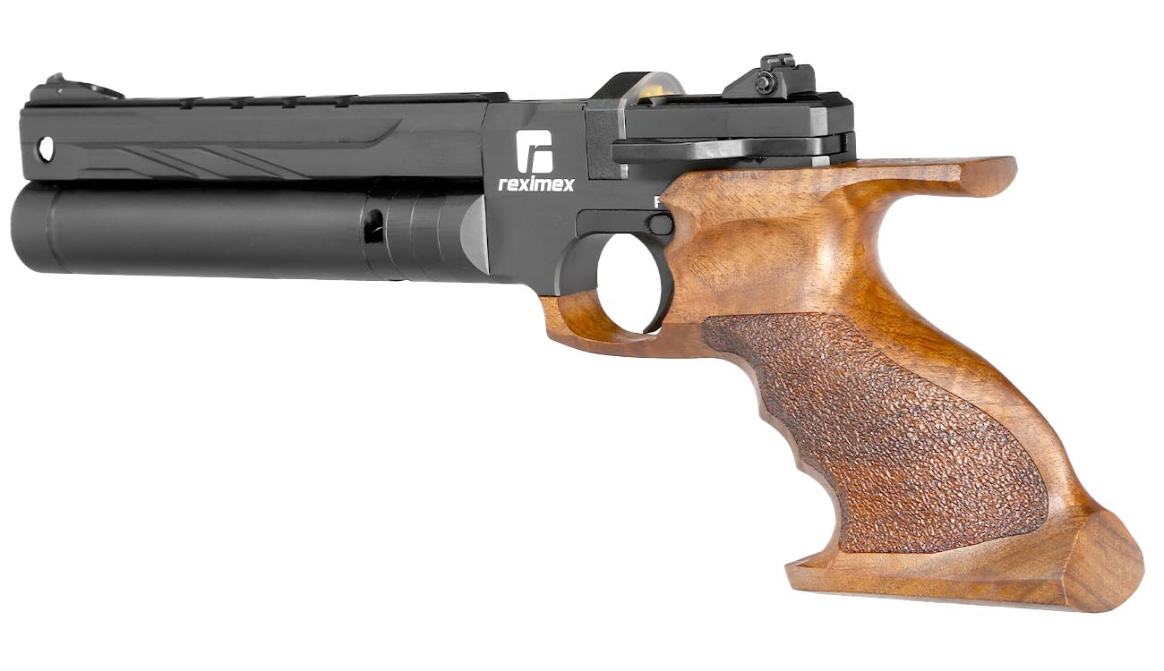 Reximex RPA Pressluftpistole Kal. 4,5 mm Diabolo mit Holzgriff inkl. Pistolentasche, 2 x Magazine, One-Shot-Tray und Quickfill-A Bild 2