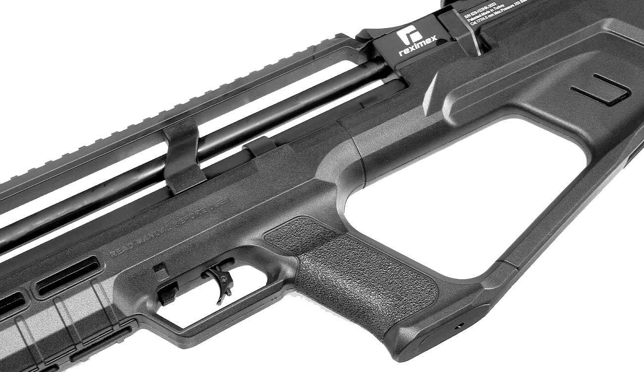 Reximex Zone Pressluftgewehr 4,5mm Diabolo schwarz inkl. 2 x 14-Schuss Magazin und One-Shot-Tray Bild 11