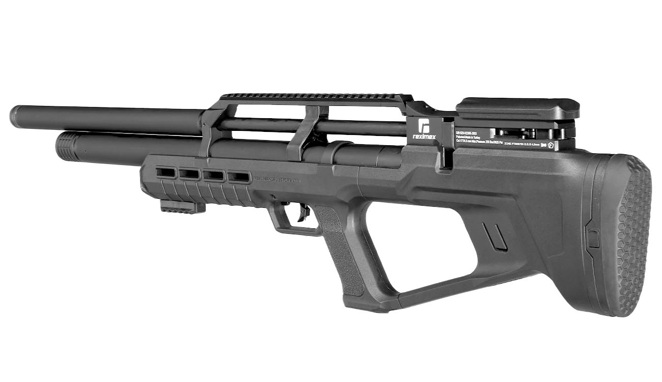 Reximex Zone Pressluftgewehr 4,5mm Diabolo schwarz inkl. 2 x 14-Schuss Magazin und One-Shot-Tray Bild 2
