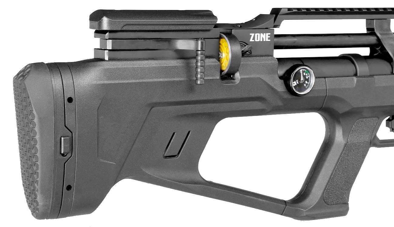 Reximex Zone Pressluftgewehr 4,5mm Diabolo schwarz inkl. 2 x 14-Schuss Magazin und One-Shot-Tray Bild 6
