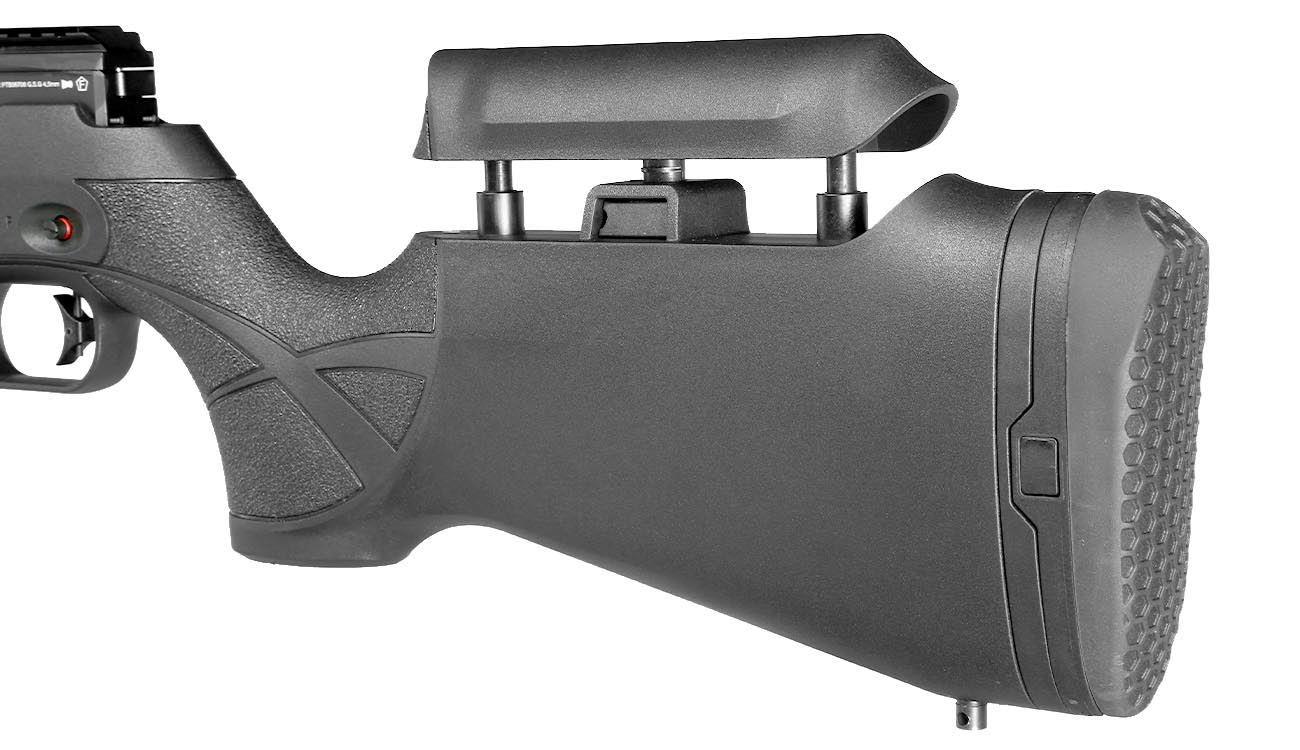 Reximex Daystar Pressluftgewehr 4,5mm Diabolo schwarz inkl. 2 x 14-Schuss Magazin, One-Shot-Tray und Quick Fill Adapter Bild 7