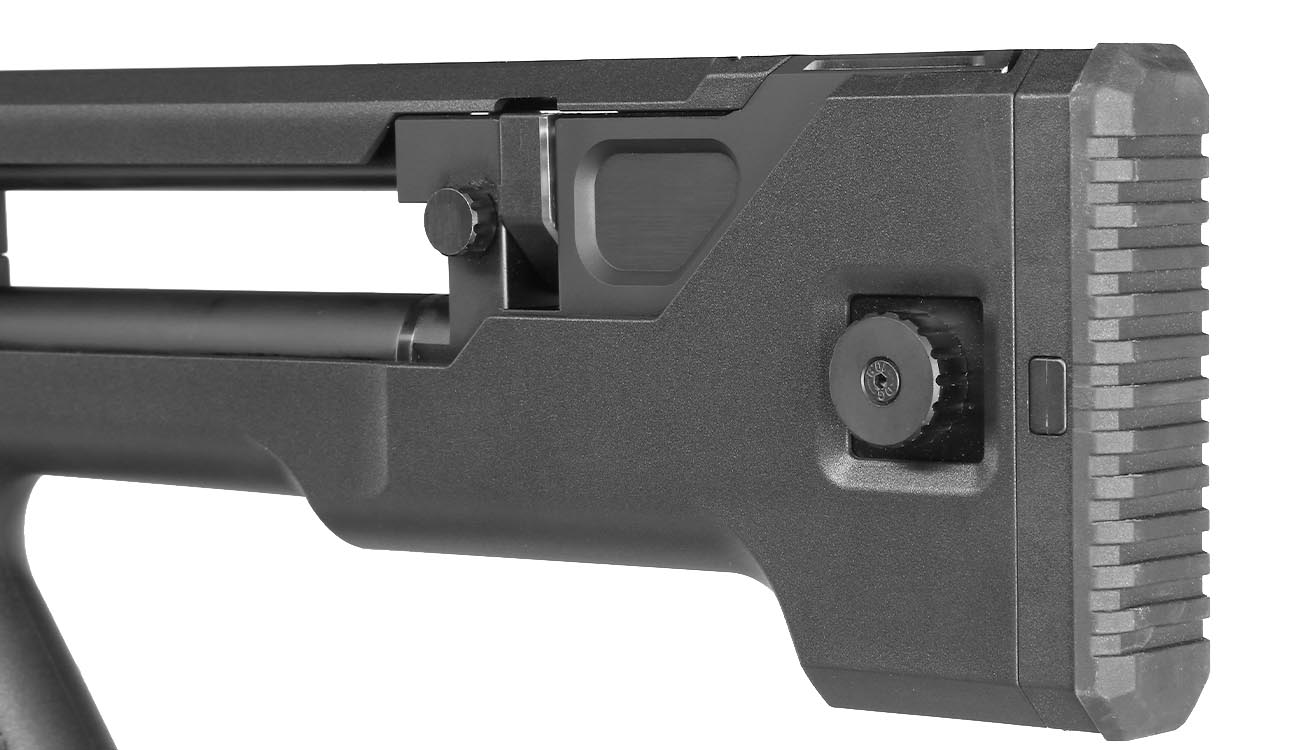 Reximex Throne Gen2 Compact Pressluftgewehr 4,5mm Diabolo schwarz inkl. 2 x 14-Schuss Magazin, One-Shot-Tray und Waffenkoffer Bild 7