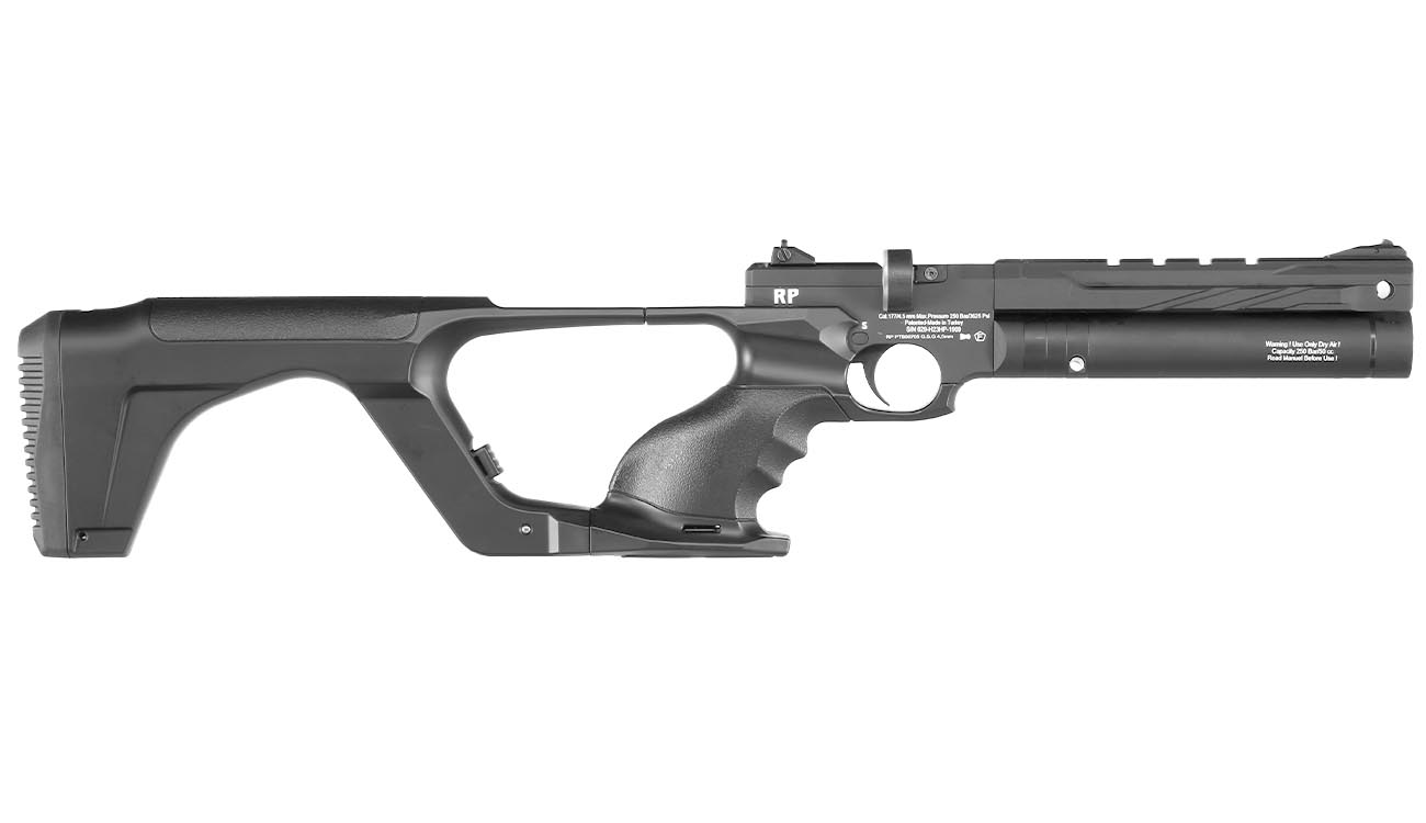 Reximex RP Pressluftpistole Kal. 4,5 mm Diabolo schwarz inkl. Pistolentasche, 2 x Magazine, One-Shot-Tray und Quickfill-Adapter Bild 3