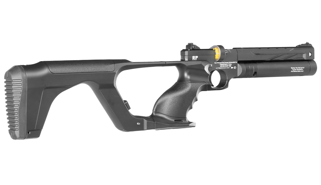 Reximex RP Pressluftpistole Kal. 4,5 mm Diabolo schwarz inkl. Pistolentasche, 2 x Magazine, One-Shot-Tray und Quickfill-Adapter Bild 5