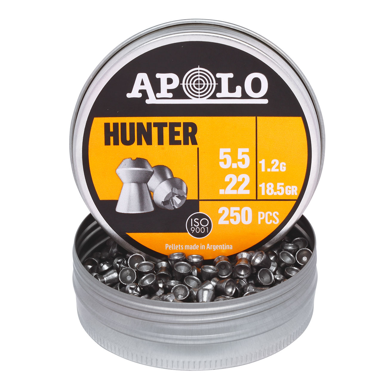 Apolo Hohlspitz Diabolo Hunter Kal. 5,5 mm 1,2g 250er Dose