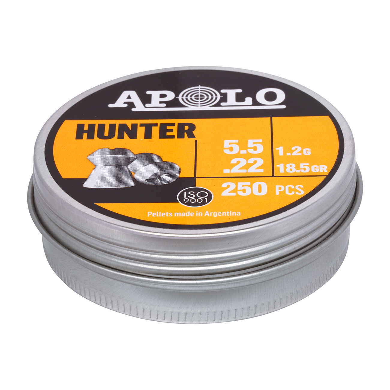 Apolo Hohlspitz Diabolo Hunter Kal. 5,5 mm 1,2g 250er Dose Bild 1