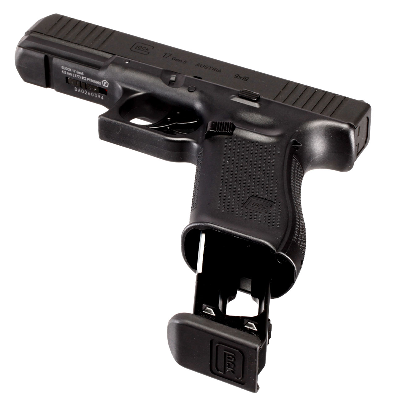 Glock 17 Gen5 MOS CO2-Luftpistole Blowback Kal. 4,5mm Diabolo Metallschlitten schwarz Bild 4