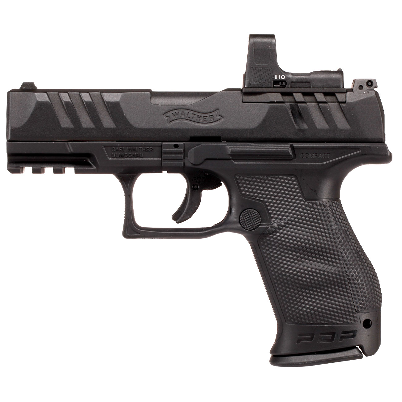 Walther PDP Compact 4 Set CO2 Luftpistole NBB Kal. 4,5mm BB Metallschlitten schwarz inkl. RDS 8 Leuchtpunktzielgert