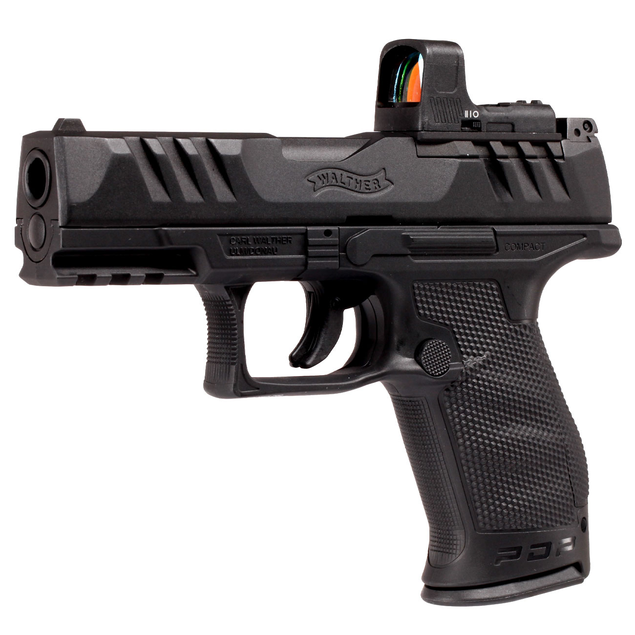 Walther PDP Compact 4 Set CO2 Luftpistole NBB Kal. 4,5mm BB Metallschlitten schwarz inkl. RDS 8 Leuchtpunktzielgert Bild 1