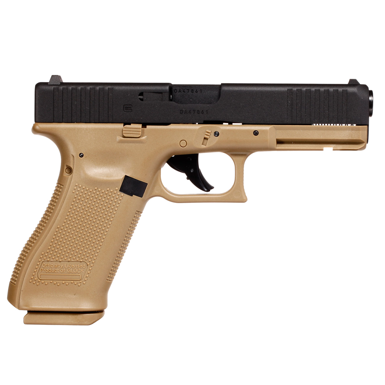 Glock 17 Gen5 Luftpistole CO2-Blowback Kal. 4,5 mm Stahl-BB Metallschlitten coyote Bild 3