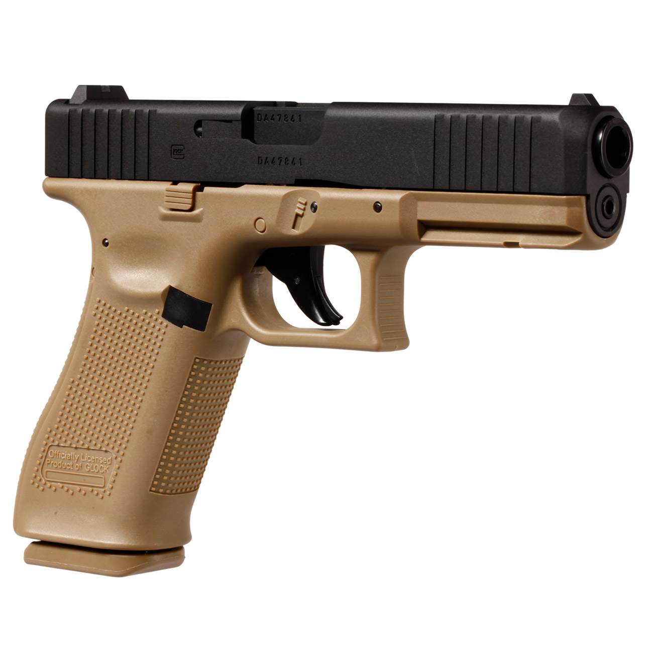 Glock 17 Gen5 Luftpistole CO2-Blowback Kal. 4,5 mm Stahl-BB Metallschlitten coyote Bild 7