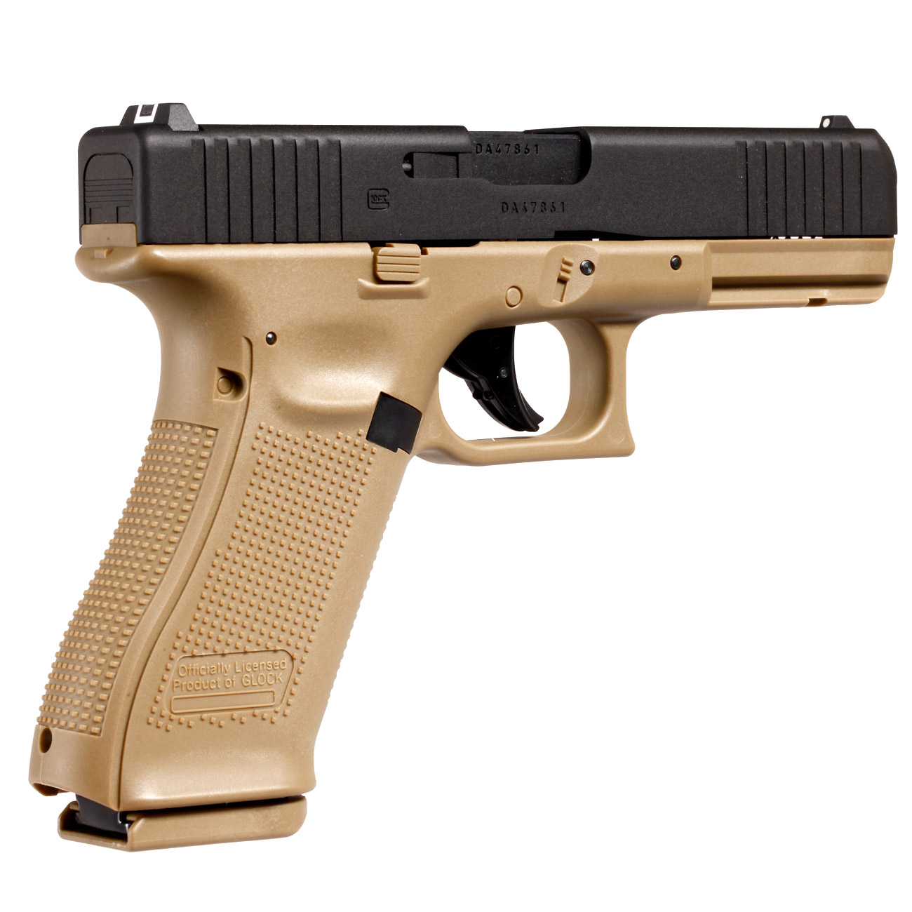 Glock 17 Gen5 Luftpistole CO2-Blowback Kal. 4,5 mm Stahl-BB Metallschlitten coyote Bild 8