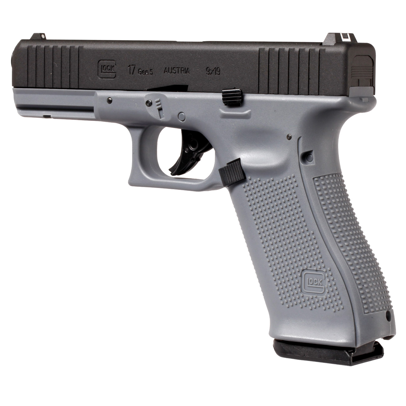 Glock 17 Gen5 CO2 Luftpistole Kal. 4,5 mm BB Blowback Metallschlitten Tungsten Grey Bild 2