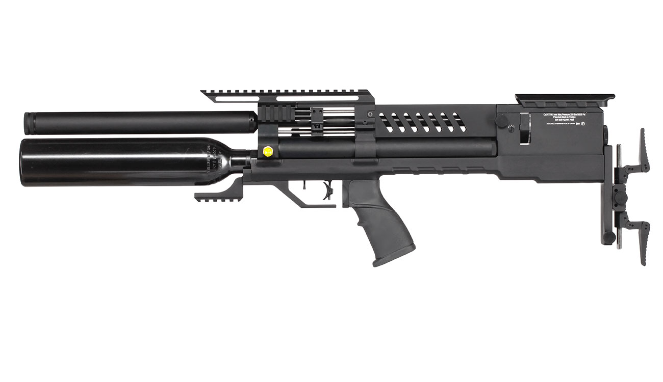 Reximex Meta Plus Pressluftgewehr 4,5mm Diabolo schwarz inkl. 2 x 14-Schuss Magazin, One-Shot-Tray und Waffenkoffer