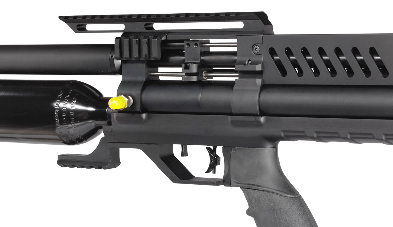 Reximex Meta Plus Pressluftgewehr 4,5mm Diabolo schwarz inkl. 2 x 14-Schuss Magazin, One-Shot-Tray und Waffenkoffer Bild 9