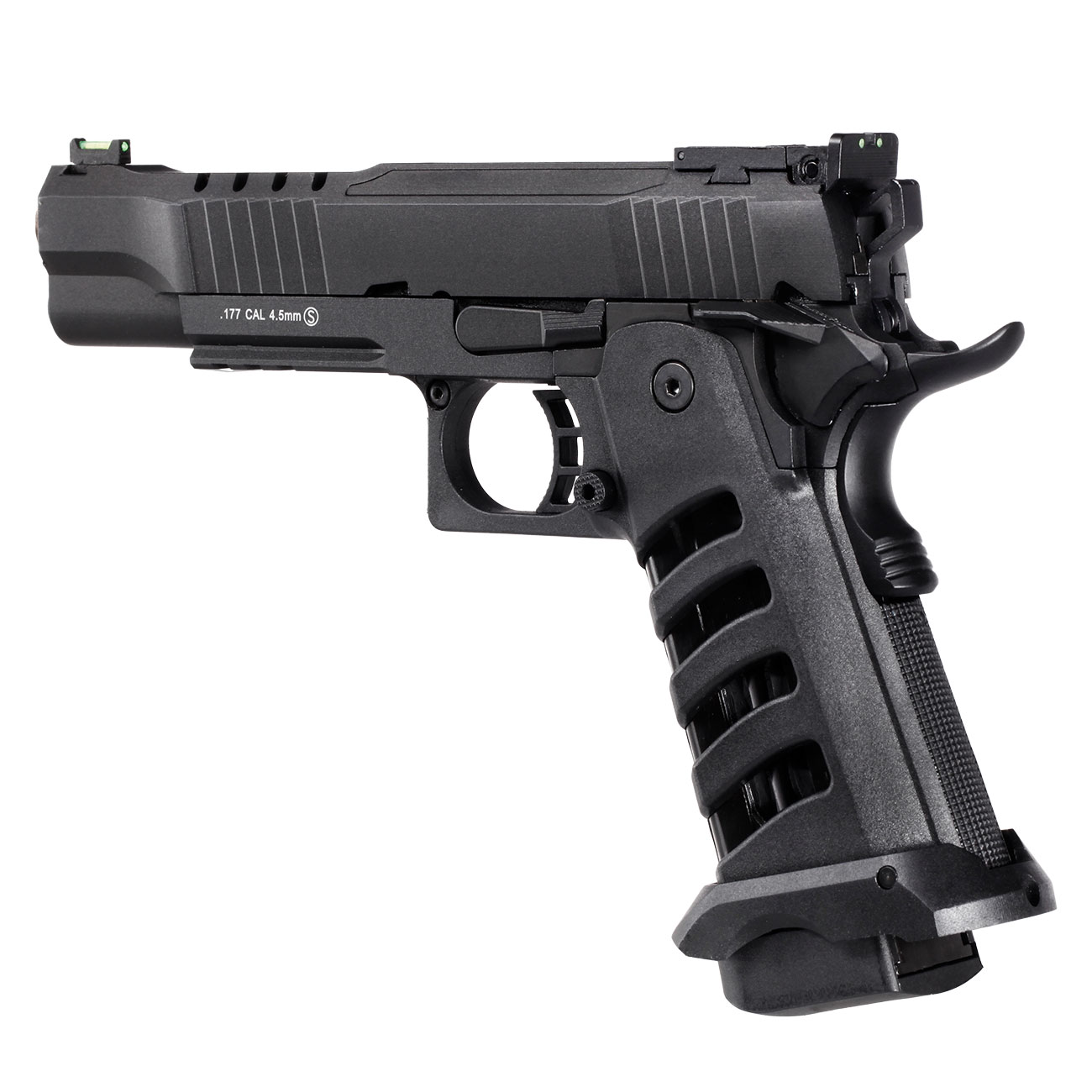 KLI Hi-Capa 5.1 Helios MK3 CO2 Luftpistole Kal. 4,5 mm BB Vollmetall Blowback schwarz Bild 2