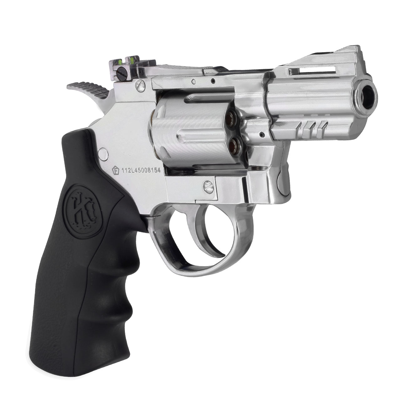 KLI HERC CO2-Revolver 2,5 Zoll Kal. 4,5mm Stahl-BB Vollmetall chrom/schwarz Bild 4