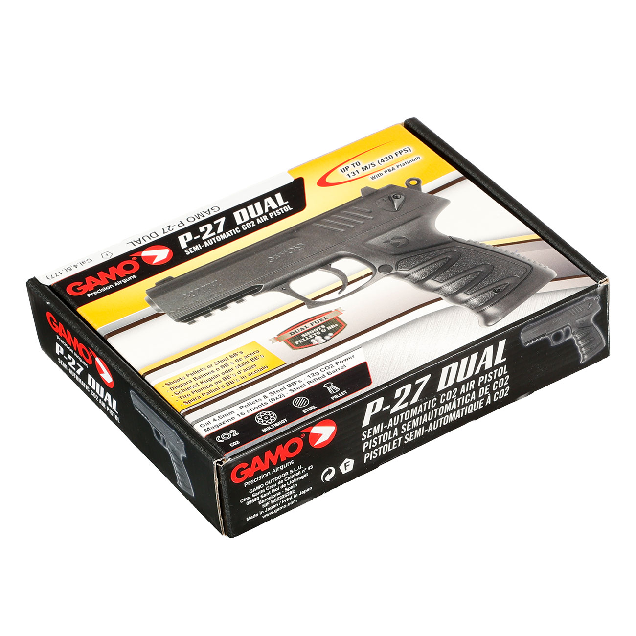 Gamo P-27 Dual CO2 Luftpistole Kal. 4,5mm Diabolo/BB schwarz Bild 10