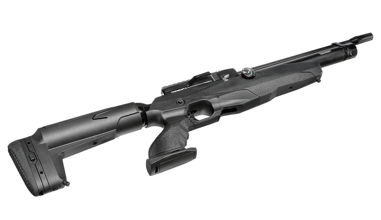 Reximex Tormenta Pressluftgewehr PCP Kal. 4,5mm Diabolo schwarz inkl. 2 x 14-Schuss Magazin und Einzelschussadapter Bild 11