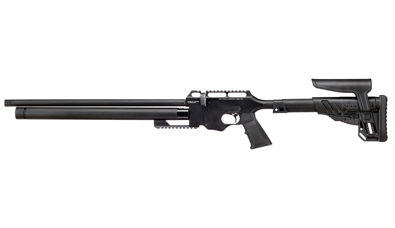 Reximex Force 1 Pressluftgewehr PCP Kal. 4,5mm Diabolo schwarz inkl. 2 x 14-Schuss Magazin u. Waffenkoffer