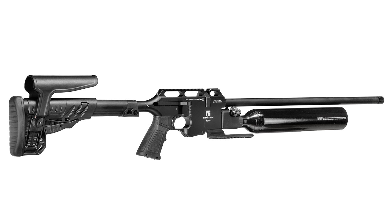 Reximex Force 2 Pressluftgewehr 4,5mm Diabolo schwarz inkl. 2 x 14-Schuss Magazin und Waffenkoffer Bild 5